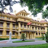 Beautiful old French buildings in Hanoi